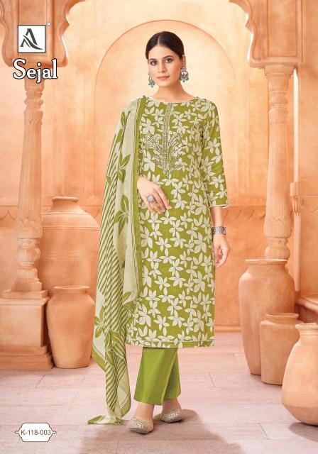 Alok suit sejal printed dress material wholesaler at mt market indore